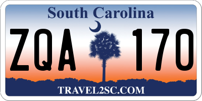 SC license plate ZQA170