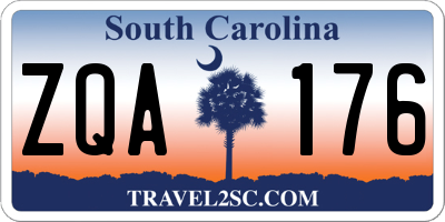 SC license plate ZQA176