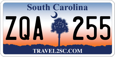 SC license plate ZQA255