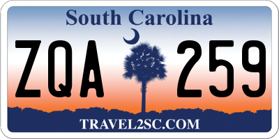 SC license plate ZQA259