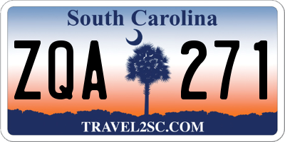 SC license plate ZQA271