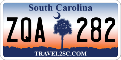 SC license plate ZQA282