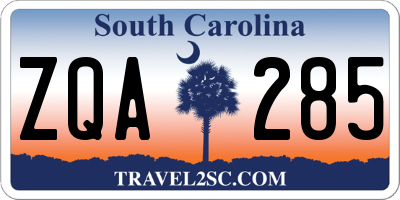 SC license plate ZQA285