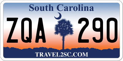 SC license plate ZQA290