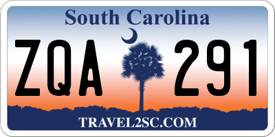 SC license plate ZQA291