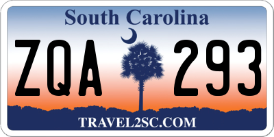 SC license plate ZQA293