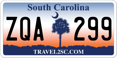 SC license plate ZQA299