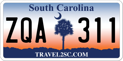 SC license plate ZQA311