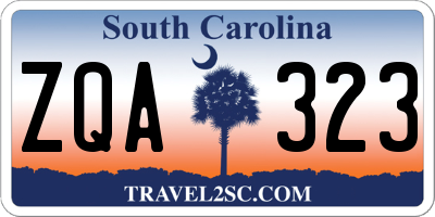 SC license plate ZQA323