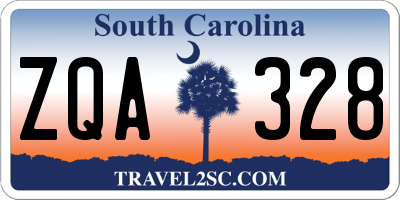 SC license plate ZQA328