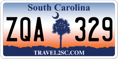 SC license plate ZQA329