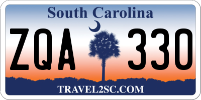 SC license plate ZQA330
