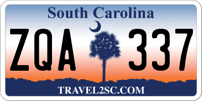 SC license plate ZQA337