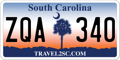 SC license plate ZQA340