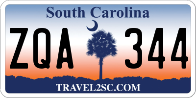 SC license plate ZQA344
