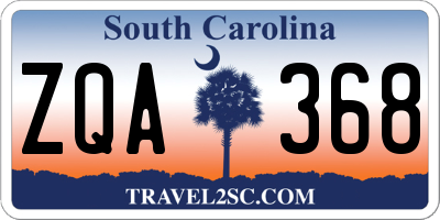 SC license plate ZQA368