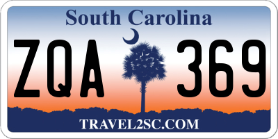 SC license plate ZQA369