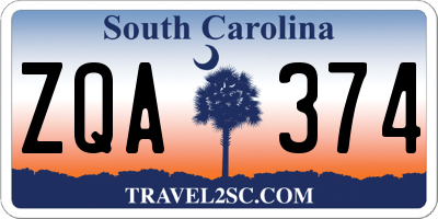 SC license plate ZQA374
