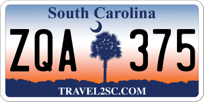SC license plate ZQA375