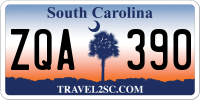 SC license plate ZQA390