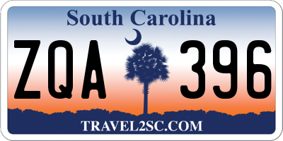 SC license plate ZQA396