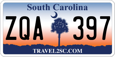 SC license plate ZQA397