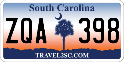 SC license plate ZQA398