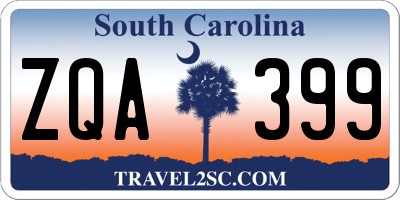 SC license plate ZQA399