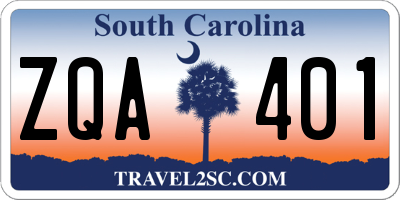 SC license plate ZQA401