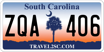 SC license plate ZQA406