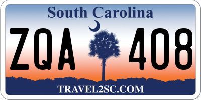 SC license plate ZQA408