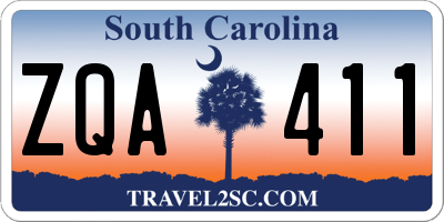 SC license plate ZQA411