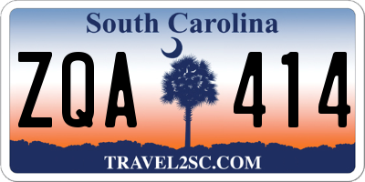SC license plate ZQA414