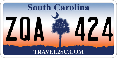 SC license plate ZQA424