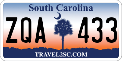SC license plate ZQA433