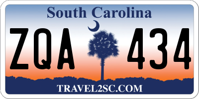 SC license plate ZQA434