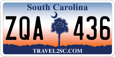 SC license plate ZQA436