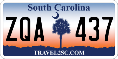 SC license plate ZQA437
