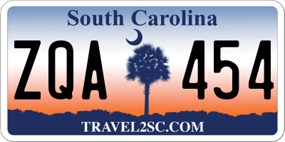 SC license plate ZQA454