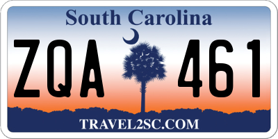 SC license plate ZQA461