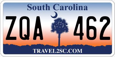 SC license plate ZQA462