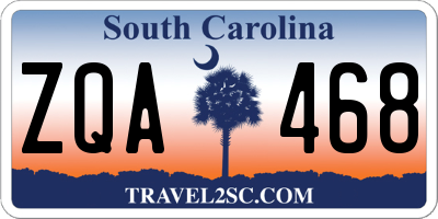 SC license plate ZQA468