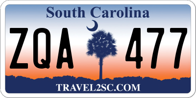 SC license plate ZQA477