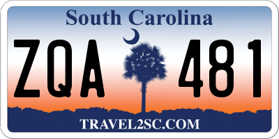 SC license plate ZQA481