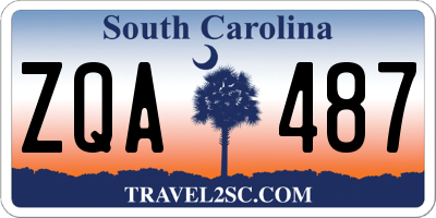 SC license plate ZQA487