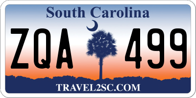 SC license plate ZQA499