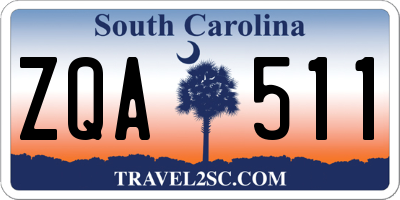 SC license plate ZQA511