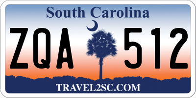 SC license plate ZQA512