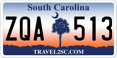 SC license plate ZQA513