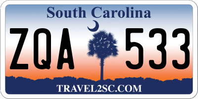 SC license plate ZQA533